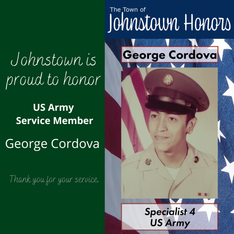 The Town of Johnstown honors Army Service Member George Cordova