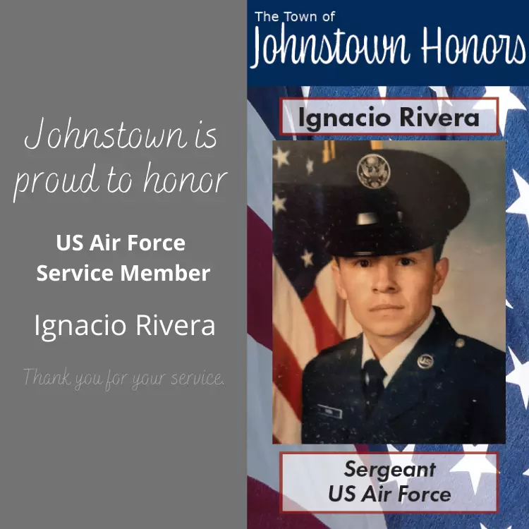 The Town of Johnstown honors Air Force Service Member Ignacio Rivera