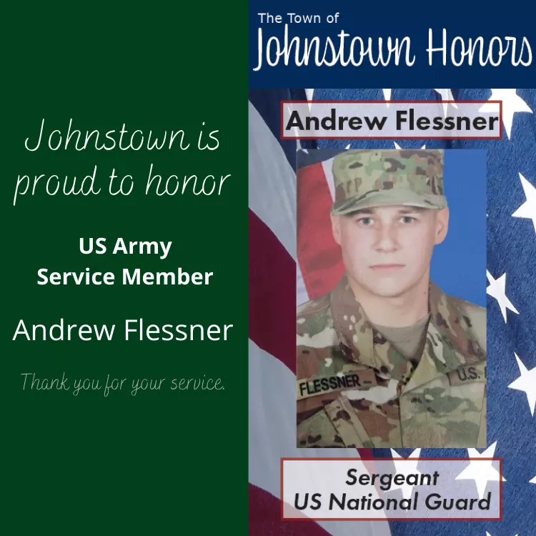 The Town of Johnstown honors Army Service Member Andrew Flessner