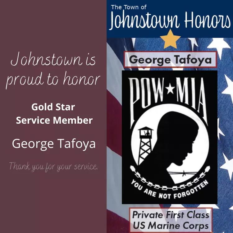 The Town of Johnstown honors Gold Star Veteran George Tafoya