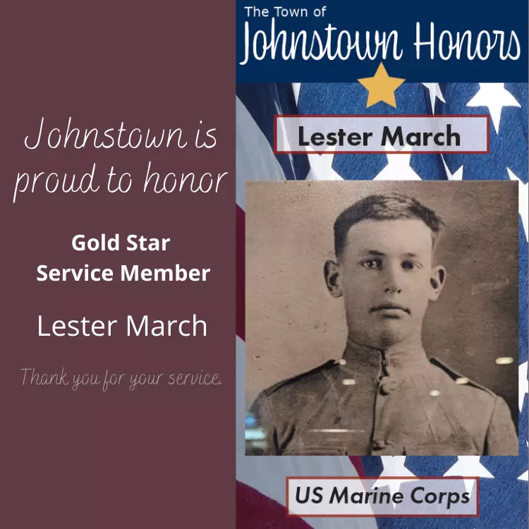 The Town of Johnstown honors Gold Star Veteran Lester March