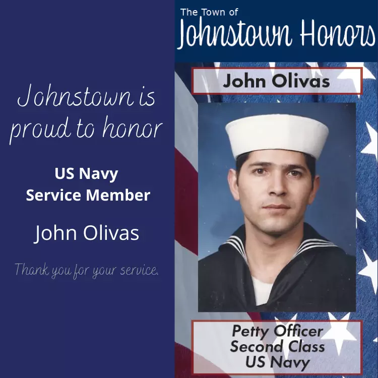 The Town of Johnstown honors Navy Service Member John Olivas
