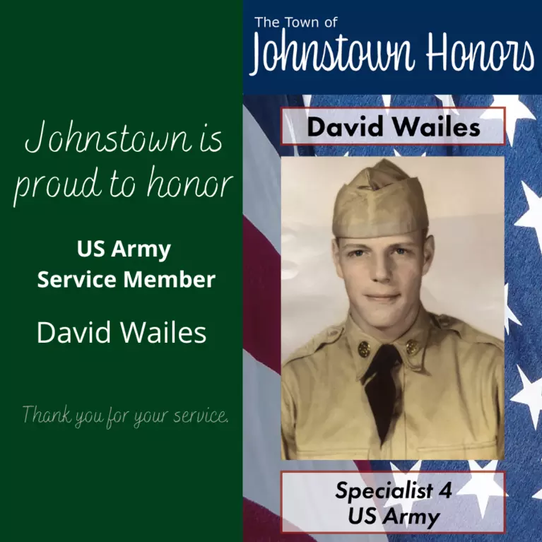 The Town of Johnstown honors Army Service Member David Wailes